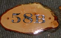 Rustic Wooden House Number