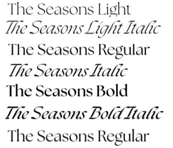 The Seasons Font Family