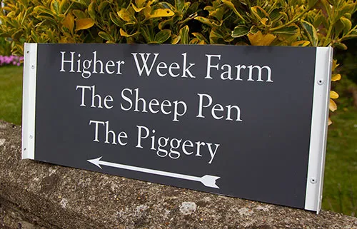 This sign is to be fixed to two posts. Good Value Entrance Sign