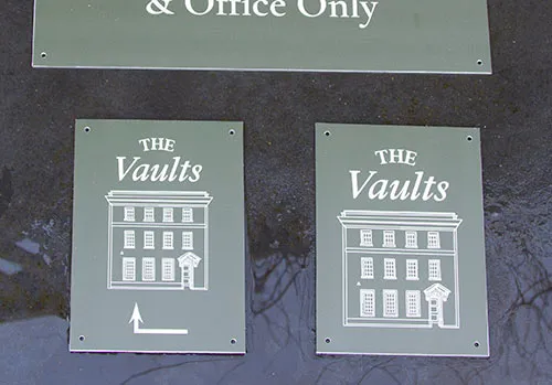 Boards are also printed when fine detail is required. Printed Sign Boards