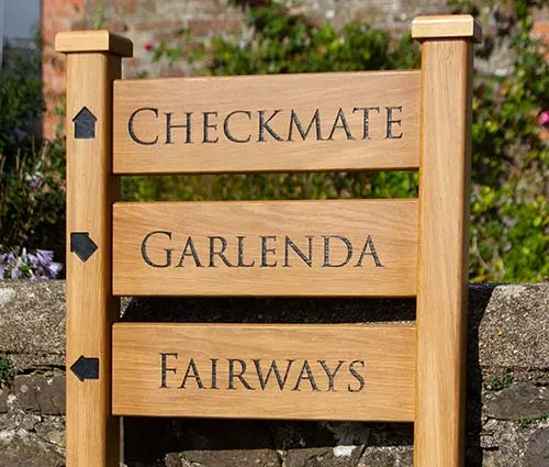 Wooden Ladder Sign