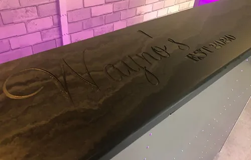 Slate bar top