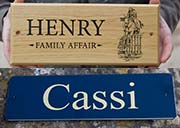 Stable name plates and stable door signs.