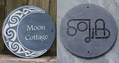 Round Slate Signs