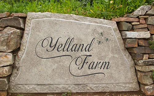 This boulder is at the entrance to our property. Purbeck Stone Boulder