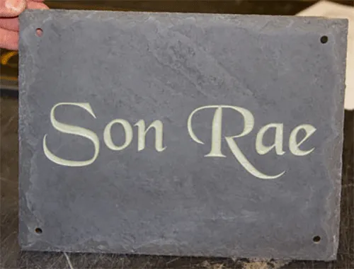 Rustic Slate House Sign