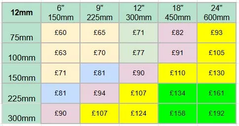 12mm made to measure slate prices
