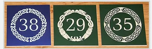 Various colours are available Aluminium Number Signs