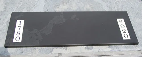 Raised Slate Dates on Doorstep