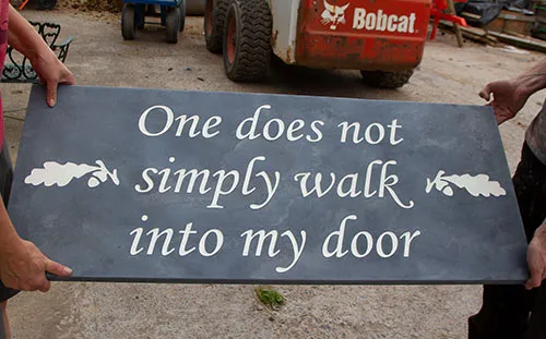 Unusual Wording for Front Door!