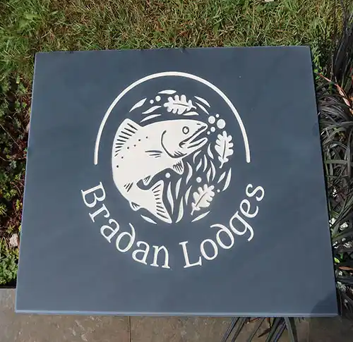 title here Large Welsh Slate Sign