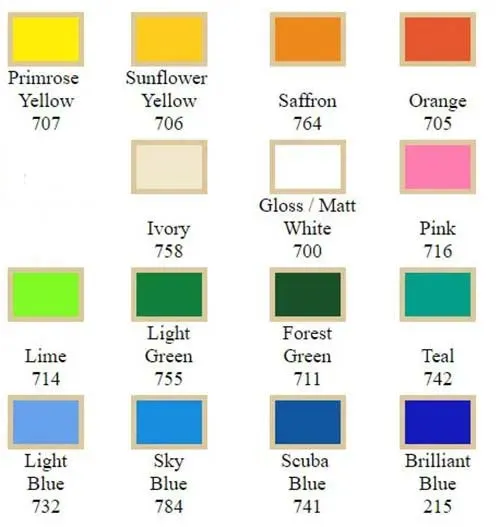Vinyl Colours for Cut Vinyl Lettering