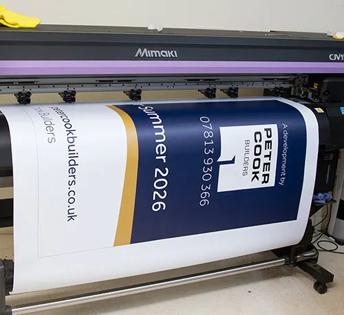 Printer printing large sign