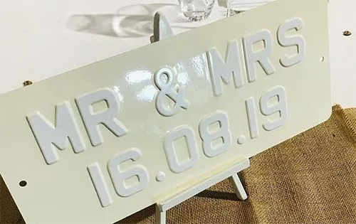 Embossed Aluminium Sign