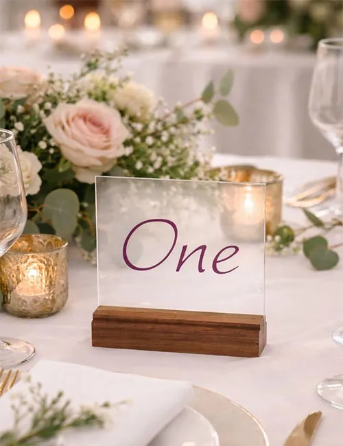 Table Numbers for Wedding Reception