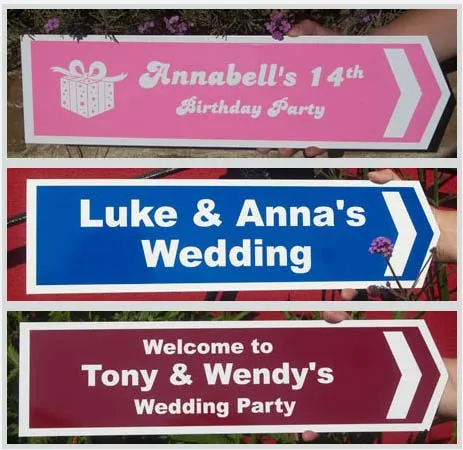 These directional arrows can be made in many colours and styles. Coloured Directional Aroows