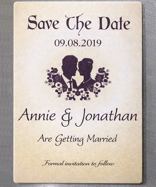 Save The Date Magnet - Bride & Groom