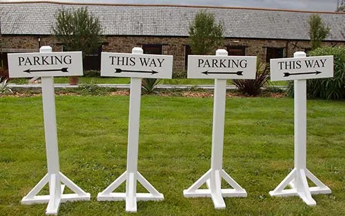 These can be made in different sizes. Free Standing Signs