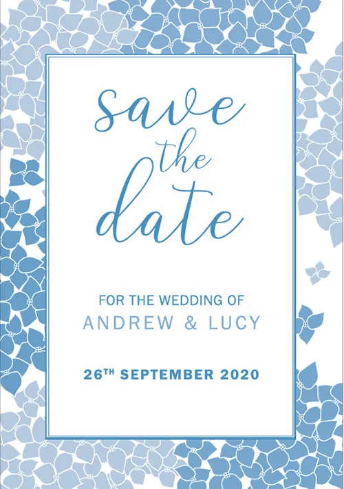 Save The Date Fridge Magnet - Standard Design - Blue