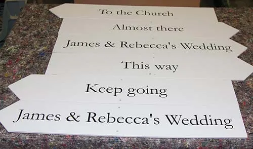 Rustic Painted Wooden Arrowa