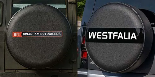 Inset with full colour print and with cut vinyl text