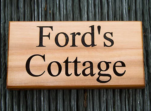 Red Cedar House Sign