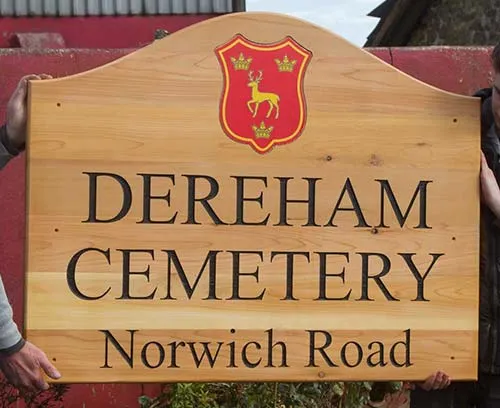 Large Shaped Cedar Sign