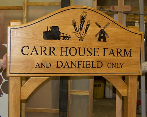 Oak Sign with Shoulders