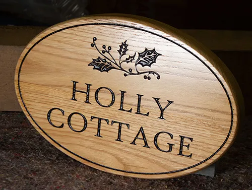 oval wooden plaque