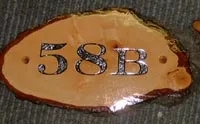 Rustic house number sign