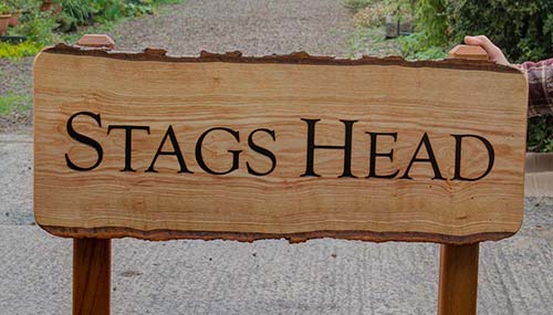 Rustic Wooden Sign on 2 Posts