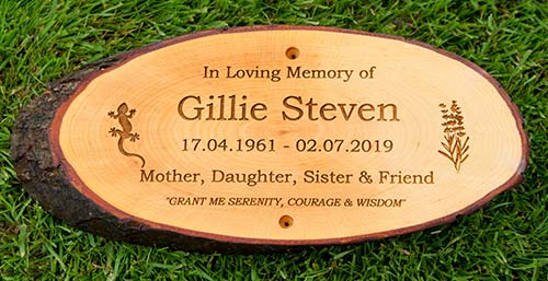 Rustic Memorial with Images