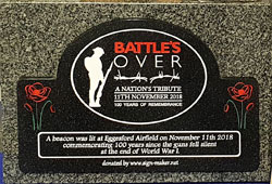 Corian plaque mounted onto granite slab Corian plaque mounted onto granite slab
