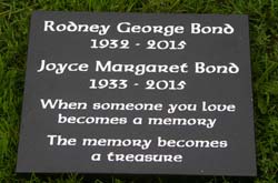 Small black granite memorial. Small black granite memorial.
