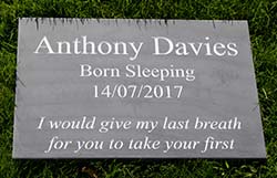 Beautiful words on a slate memorial. Beautiful words on a slate memorial.