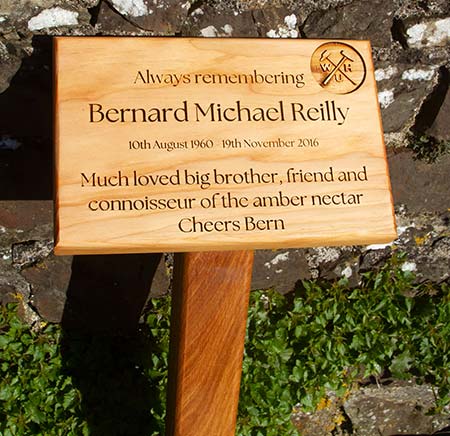 Wooden plaque made in durable Douglas Fir on a posts. Wooden plaque made in durable Douglas Fir on a posts.