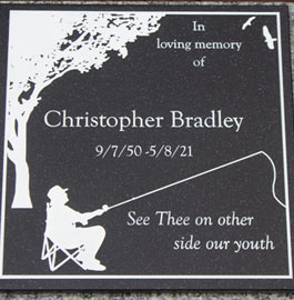 Fishing memorial tablet