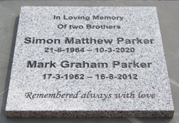 celtic grey granite memorial with gloss removed.
