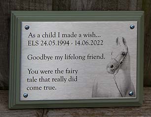 Stainless steel memorial plaque