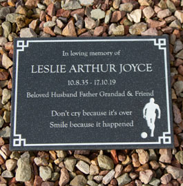 Football memorial tablet.