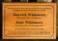 Natural wood memorial Natural wood memorial