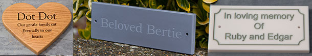 Pet memorials in large range of materials