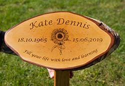 Rustic wooden memorial