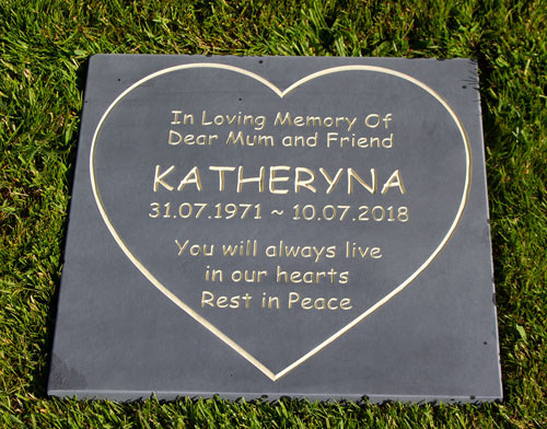 20mm slate memorial tablet.