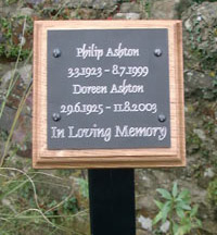 Black Aluminium Memorial Signs