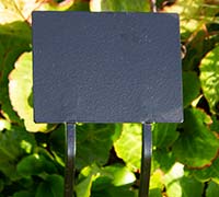 Wrought iron tree stake for using with 10mm granite.