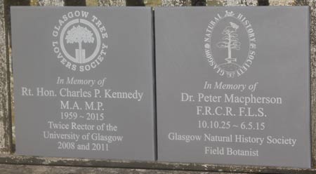 Slate corian memorial plaque with unpainted lettering