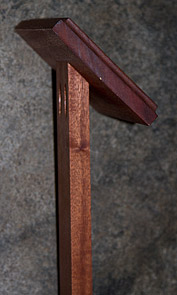 Wooden ground stake with backing board