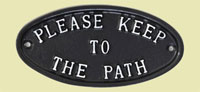 Please keep to the path