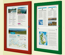 Indoor Notice Boards painted in  4 colours